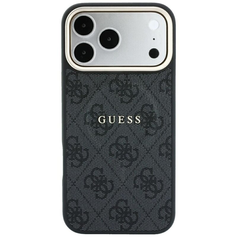Husa Guess iPhone 17 Pro 4G Embossed Classic MagSafe, negru, GUHMP18LP4MSEGCK