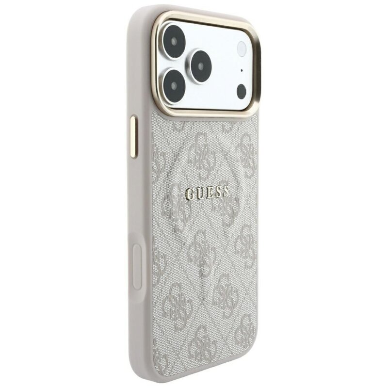 Husa Guess iPhone 17 Pro 4G Embossed Classic MagSafe, roz, GUHMP18LP4MSEGCP