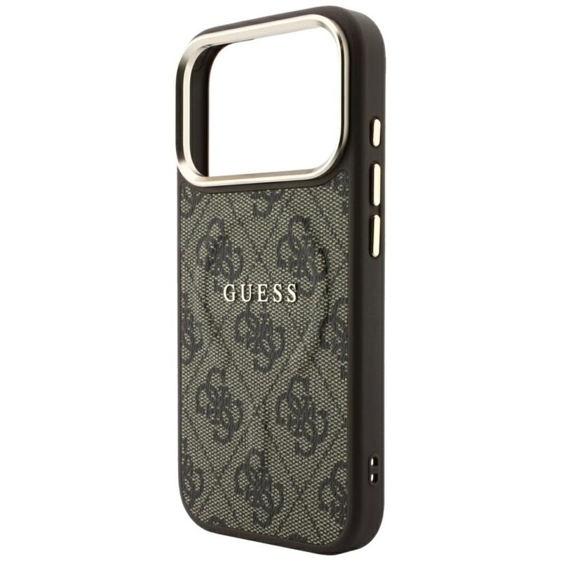 Husa Guess iPhone 18 Pro 4G Embossed Classic MagSafe, maro, GUHMP18LP4MSEGCW