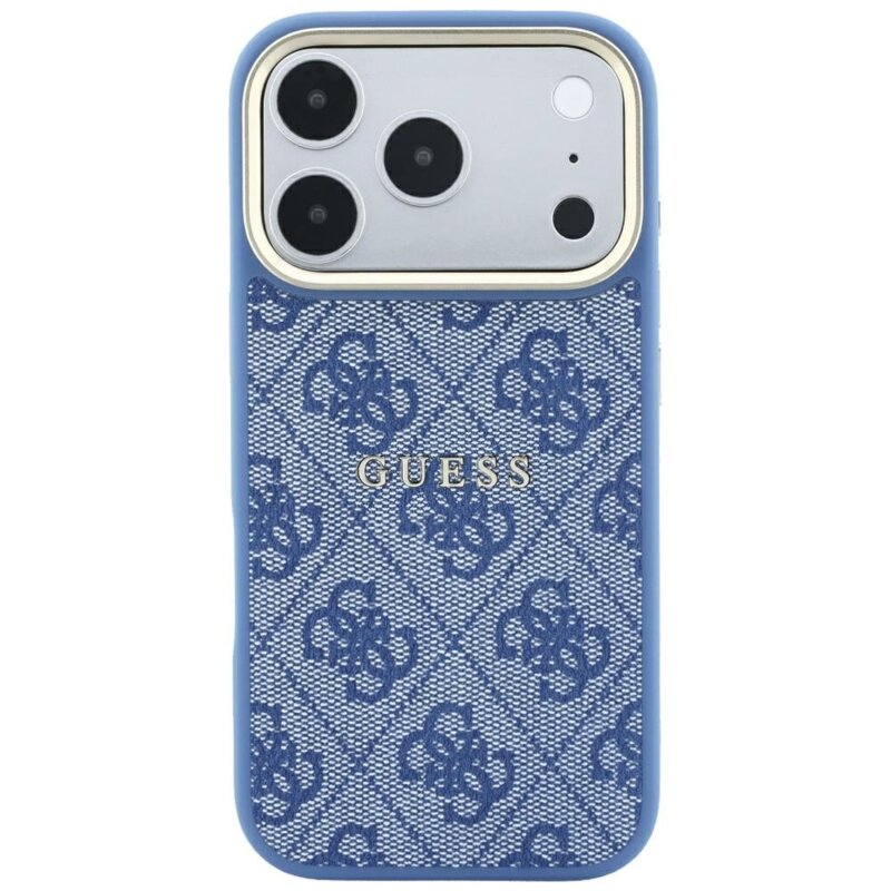 Husa Guess iPhone 17 Pro 4G Embossed Classic MagSafe, albastru, GUHMP18LP4MSEGCB