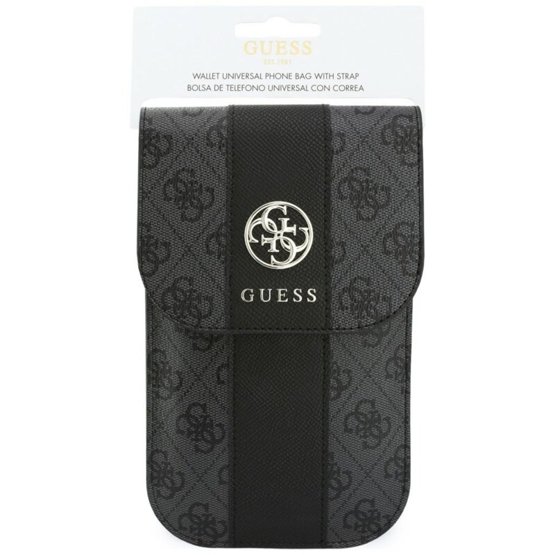 Mini geanta Guess dama pentru telefon, negru, GUWB6PG4S4RK