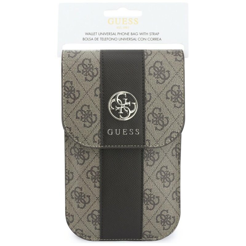 Mini geanta Guess dama pentru telefon, maro, GUWB6PG4S4RW