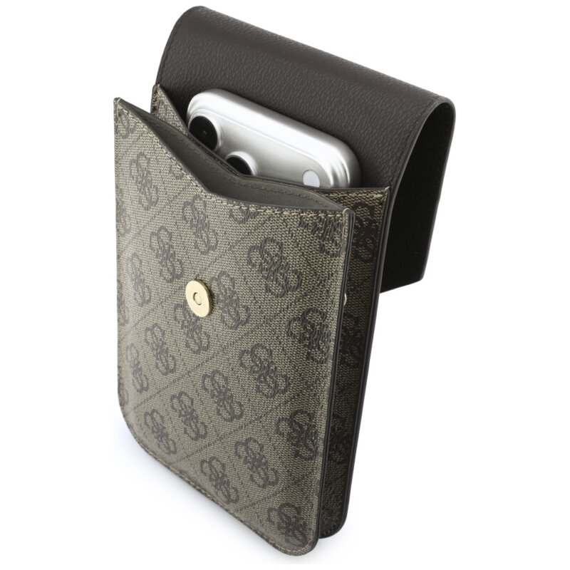 Geanta Guess dama pentru telefon, maro, GUWBPG4L4CNW