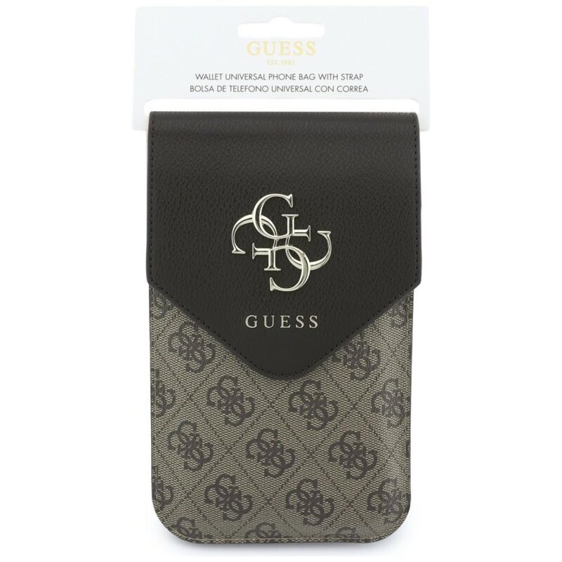Geanta Guess dama pentru telefon, maro, GUWBPG4L4CNW