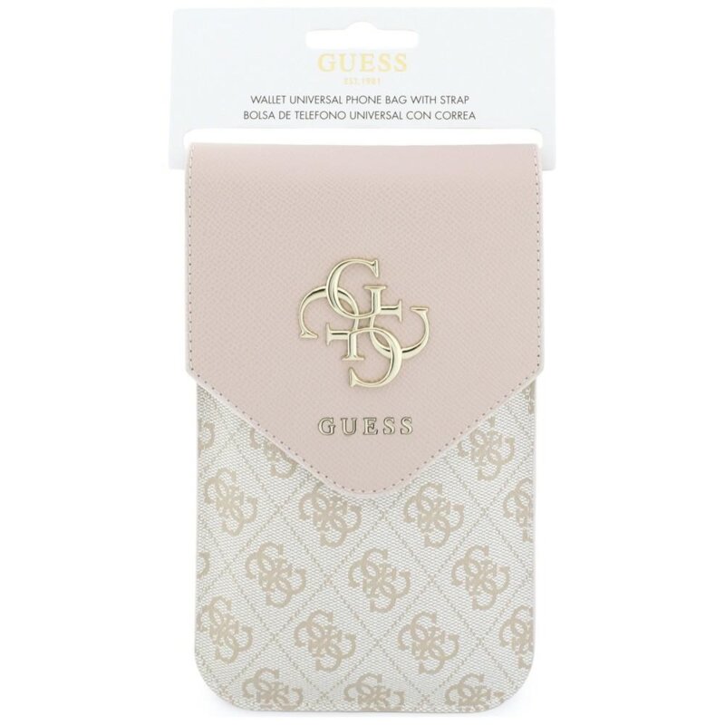 Geanta Guess dama pentru telefon, roz, GUWBPG4L4CNP