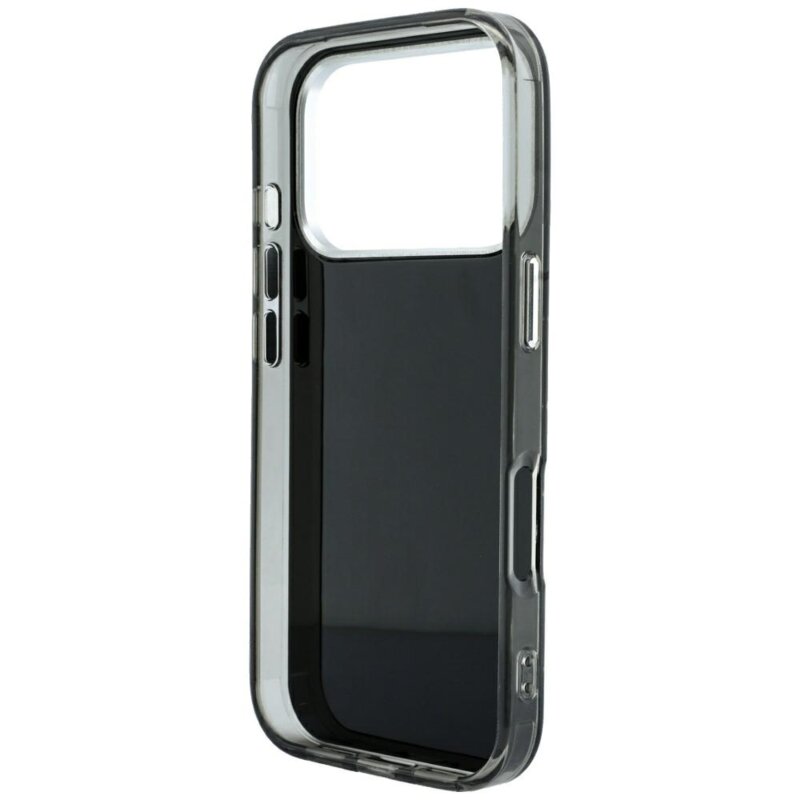 Husa iPhone 17 Pro Karl Lagerfeld IML Rhinestones and Electroplated Logo, negru