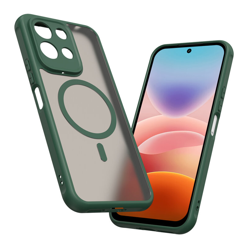 Husa Xiaomi Redmi 17 5G Techsuit HaloFrost II MagSafe, verde