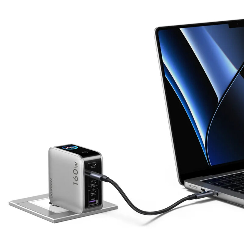 Incarcator GaN 4x Type-C, USB + cablu Ugreen, 160W, X774