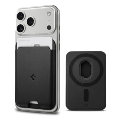 Portofel magnetic pentru telefon Spigen, negru/portocaliu, AMP02284