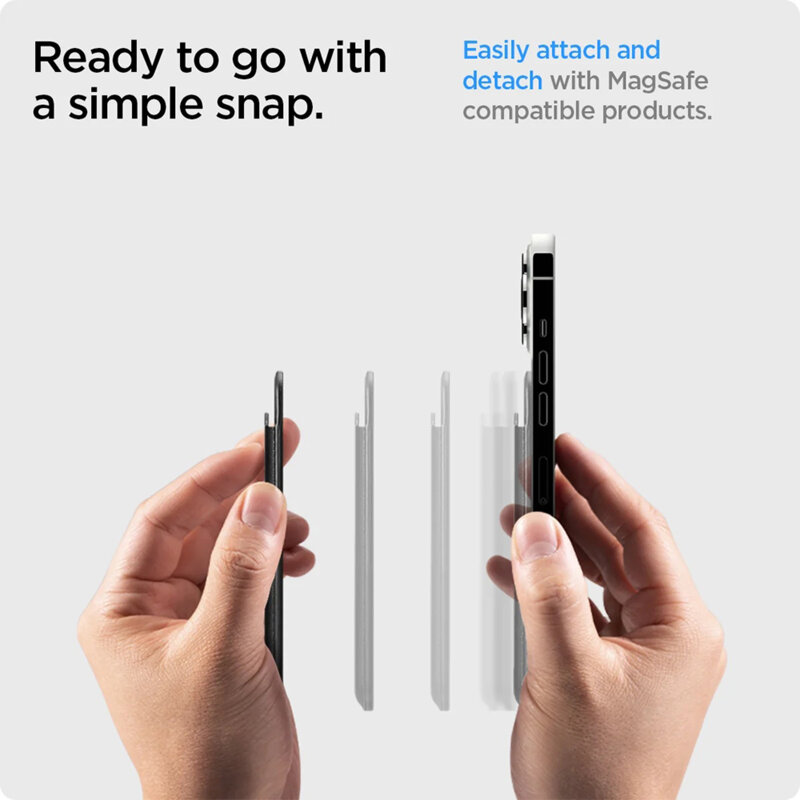 Portofel magnetic pentru telefon Spigen, negru/portocaliu, AMP02284