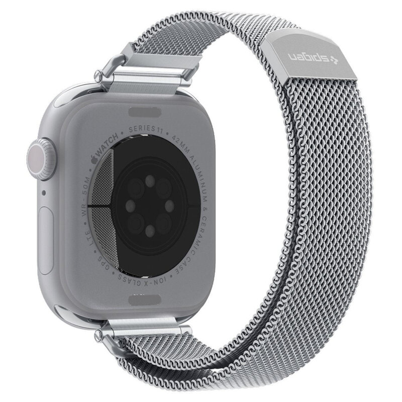 Curea pentru Apple Watch 4 40mm, Spigen WBM4 Series, argintiu