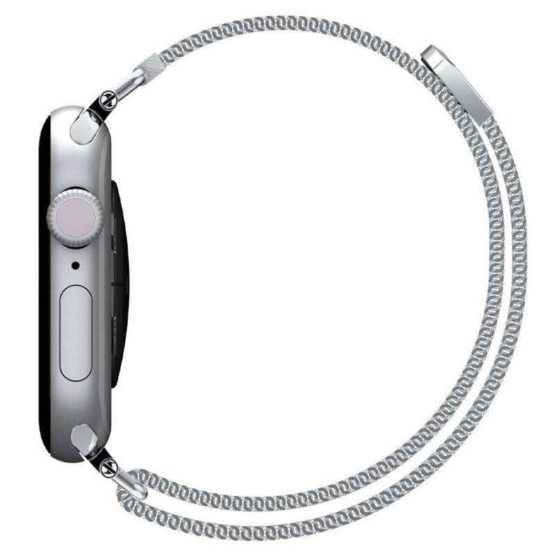 Curea pentru Apple Watch 6 40mm, Spigen WBM4 Series, argintiu