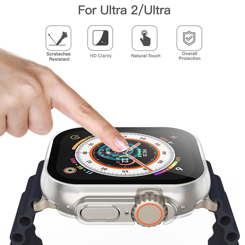 [Pachet 360°] Husa + folie Apple Watch Ultra 4 Techsuit Defense, transparenta