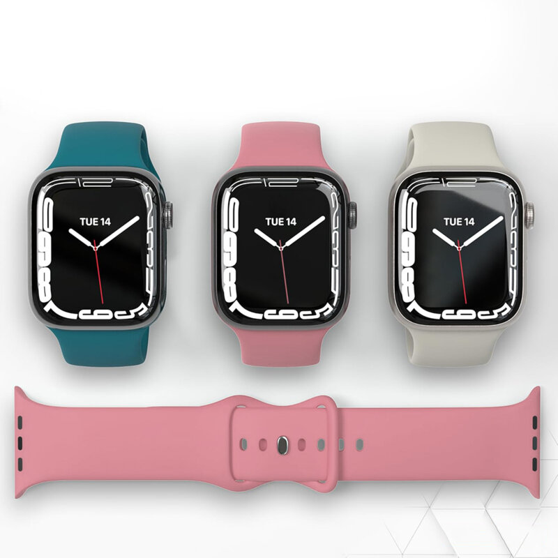 Curea Apple Watch 12 42mm Techsuit, roz, W031
