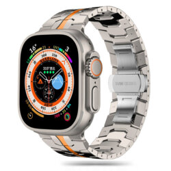 Curea Apple Watch 12 46mm Techsuit, fumuriu, W063