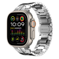 Curea Apple Watch 12 46mm Techsuit, argintiu, W063