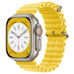Curea Apple Watch 12 46mm Techsuit, galben, W038