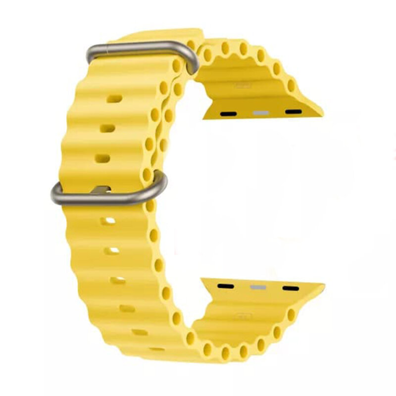 Curea Apple Watch 12 46mm Techsuit, galben, W038