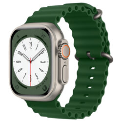 Curea Apple Watch 12 46mm Techsuit, verde, W038