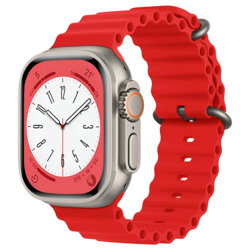 Curea Apple Watch 12 46mm Techsuit, rosu, W038
