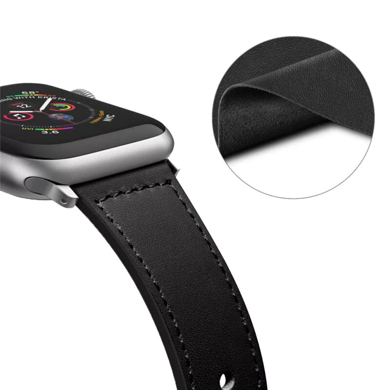 Curea Apple Watch 12 46mm Techsuit, negru, W033
