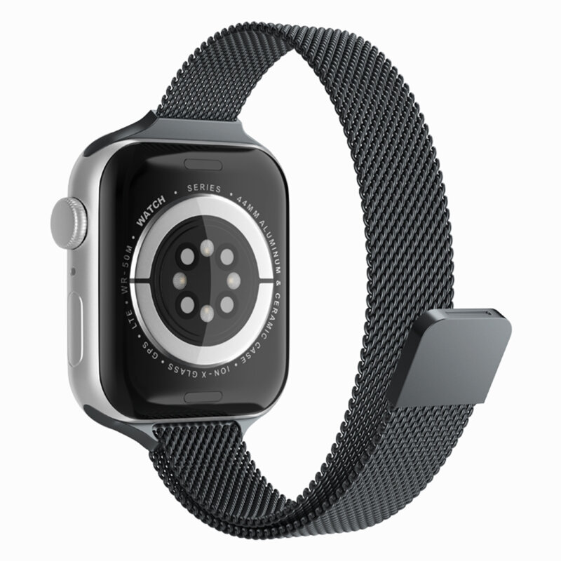 Curea Apple Watch 12 46mm Techsuit, negru, W034