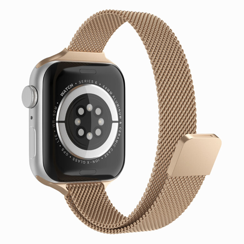 Curea Apple Watch 12 46mm Techsuit, auriu, W034