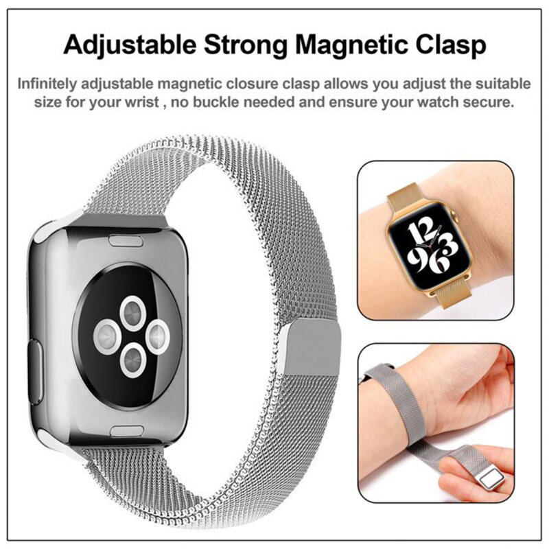 Curea Apple Watch 12 46mm Techsuit, auriu, W034