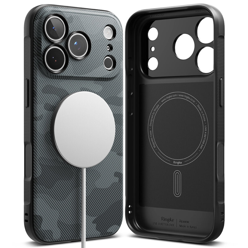 Husa iPhone 18 Pro Ringke Onyx MagSafe, camuflaj