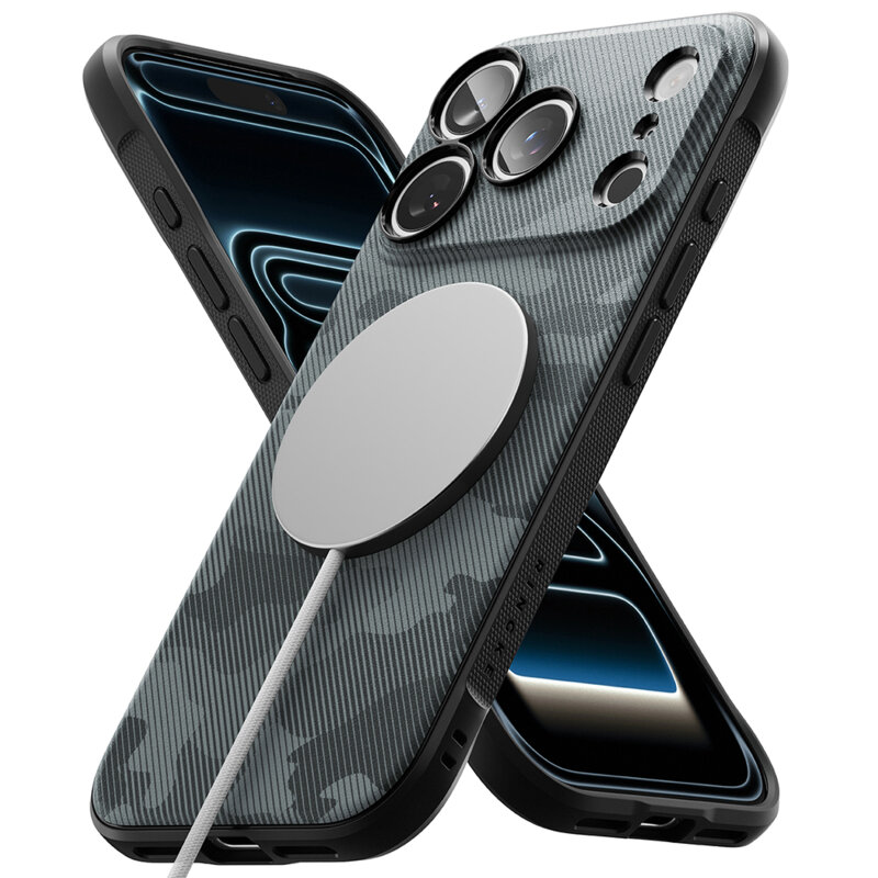 Husa iPhone 18 Pro Ringke Onyx MagSafe, camuflaj
