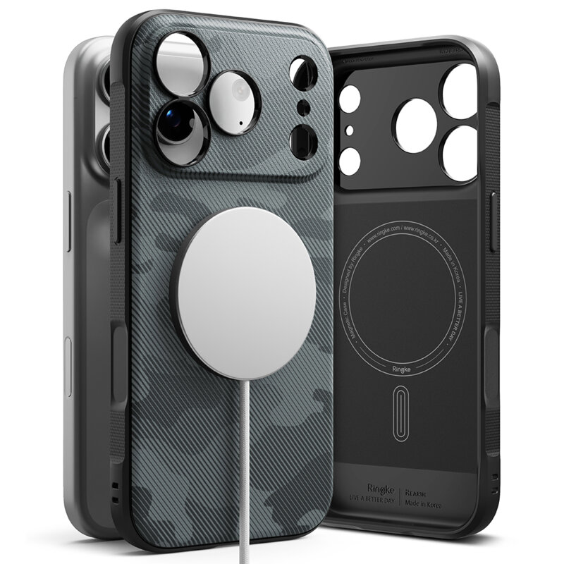 Husa iPhone 17 Pro Max Ringke Onyx MagSafe, camuflaj