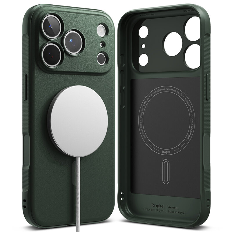 Husa iPhone 17 Pro Max Ringke Onyx MagSafe, verde