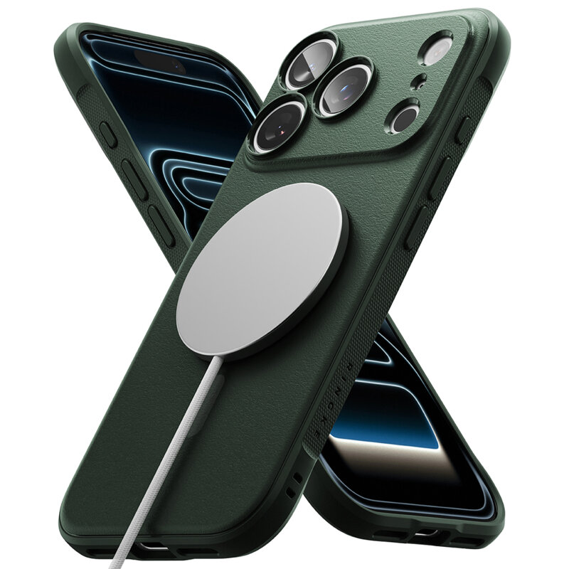 Husa iPhone 17 Pro Max Ringke Onyx MagSafe, verde