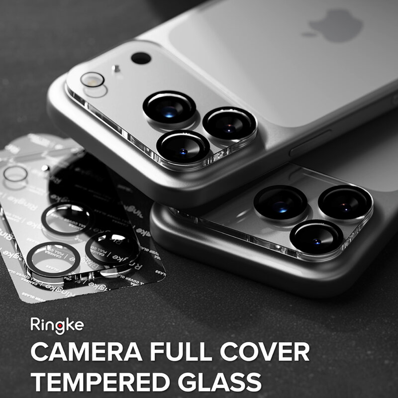 [Pachet 2x] Folie sticla camera iPhone 18 Pro Ringke Camera Full Cover, transparenta