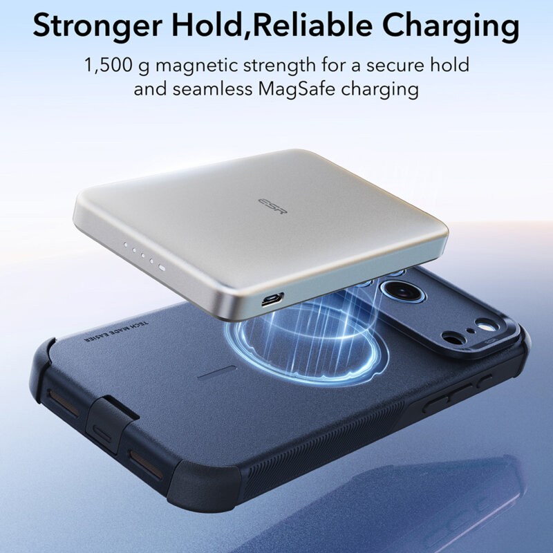 Husa iPhone 17 Pro Max ESR Cyber Halolock, albastru