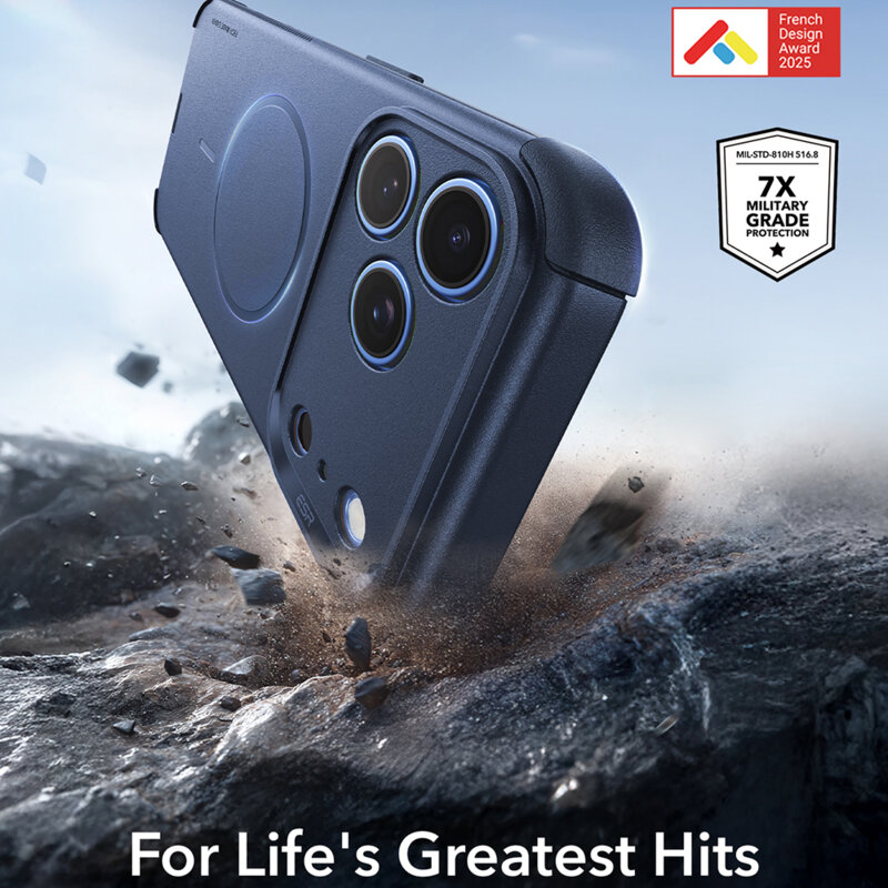 Husa iPhone 17 Pro ESR Cyber Halolock, albastru
