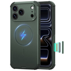 Husa iPhone 17 Pro Max ESR Cyber Halolock, verde