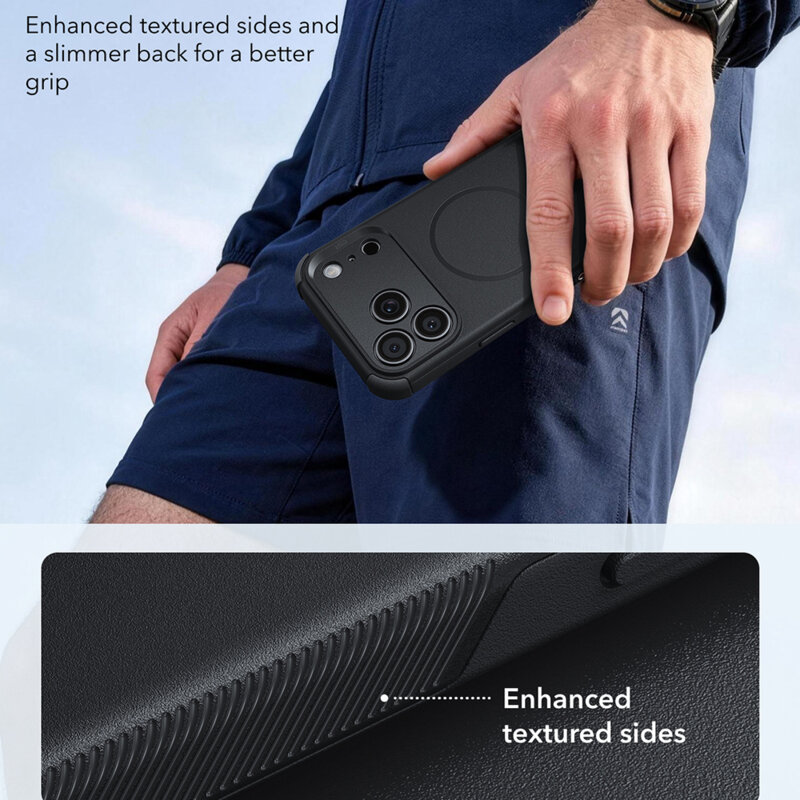 Husa iPhone 17 Pro Max ESR Cyber Halolock, negru