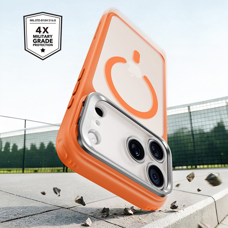 Husa iPhone 17 Pro ESR Classic Hybrid HaloLock Kickstand, portocaliu
