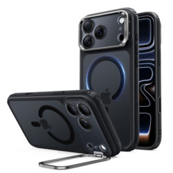 Husa iPhone 17 Pro ESR Classic Hybrid HaloLock Kickstand, negru frost