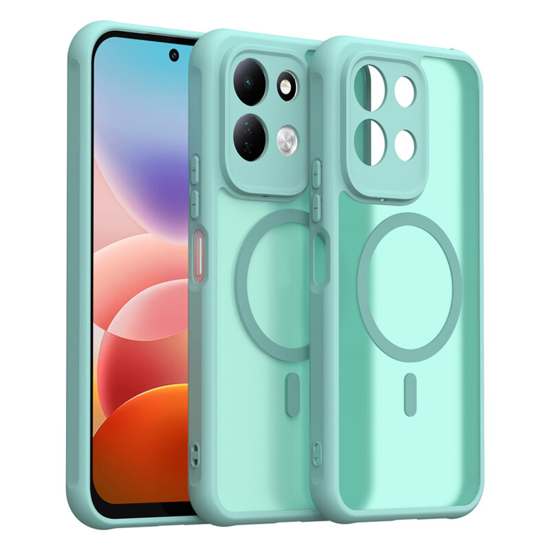 Husa Xiaomi Redmi 17 5G Techsuit HaloFrost II MagSafe, verde menta