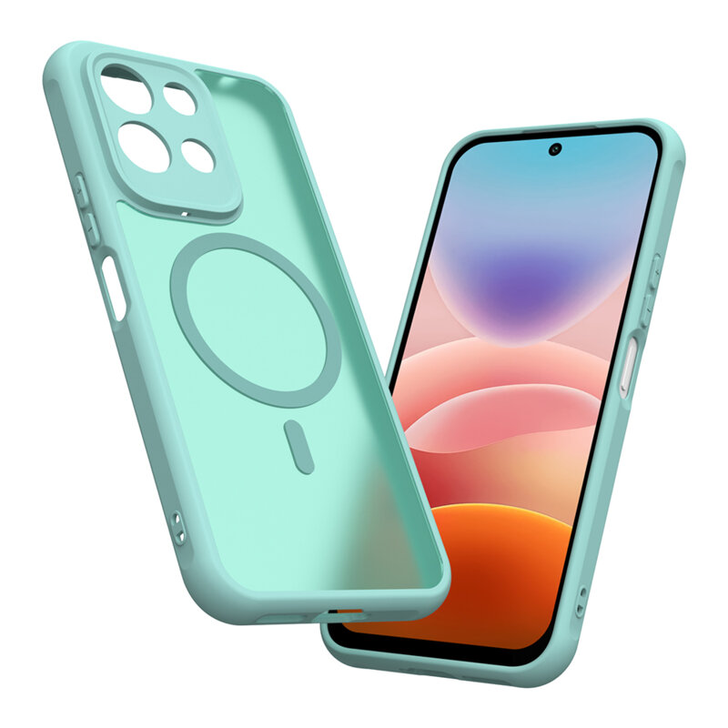 Husa Xiaomi Redmi 17 5G Techsuit HaloFrost II MagSafe, verde menta