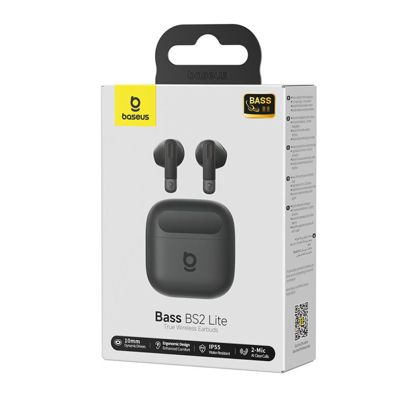 Casti Bluetooth 6.0 cu mic ENC Baseus Bass BS2 Lite, A0010A02