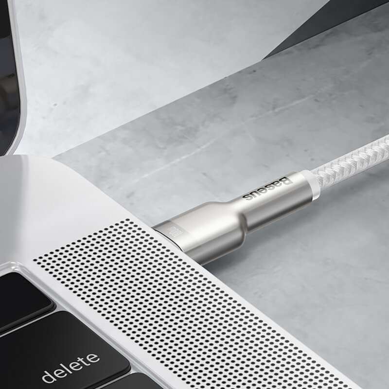 Cablu date Type-C Baseus, 100W, 480Mbps, 2m, alb, CATJK-D02
