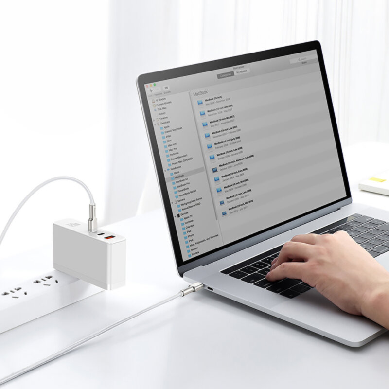 Cablu date Type-C Baseus, 100W, 480Mbps, 2m, alb, CATJK-D02