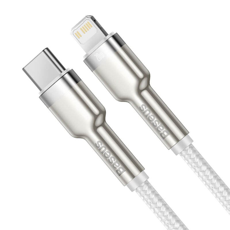 Cablu date Type-C la Lightning Baseus, 20W, 1m, CATLJK-A02, alb