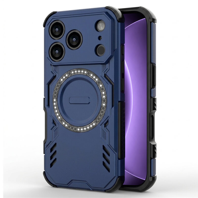Husa iPhone 18 Pro Techsuit ArmorMag Case, albastru