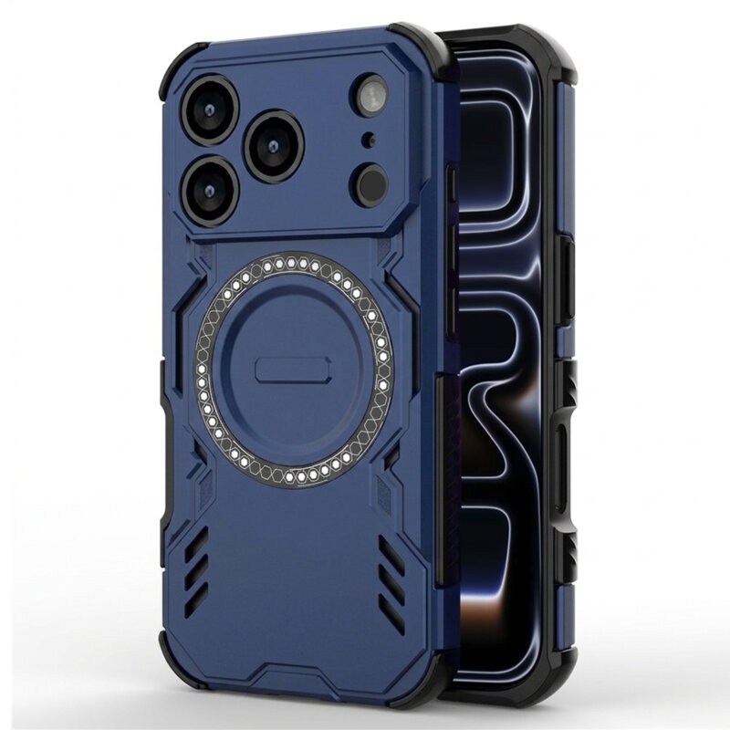Husa iPhone 17 Pro Techsuit ArmorMag Case, albastru