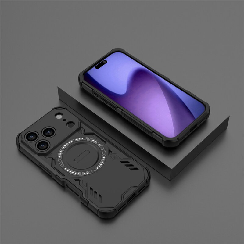 Husa iPhone 17 Pro Max Techsuit ArmorMag Case, negru