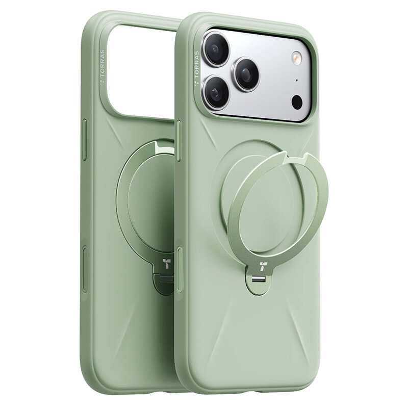 Husa iPhone 17 Pro Torras QPRO Silicone Series, verde